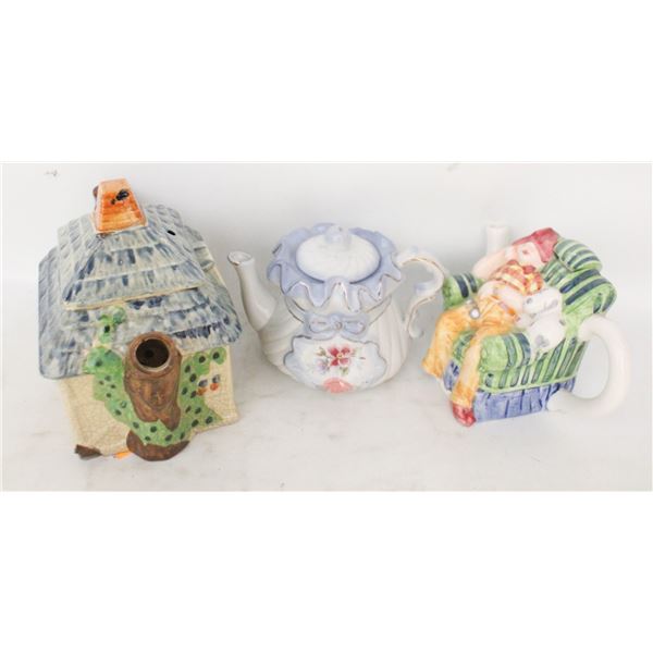 1940'S COTTAGE TEA POT PLUS 2 MORE