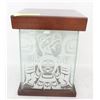 Image 1 : CLARENCE WELLS PLATE GLASS ETCHING BOX WOOD