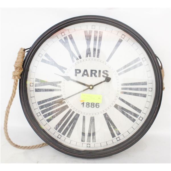 LARGE "PARIS" CLOCK 17.5 DIAMETER
