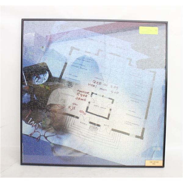 1990 FRAMED MYSTERY PUZZLE ART- "THE BOMB"