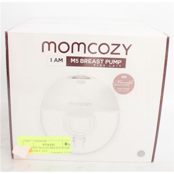 FACTORY SEALED BREAST PUMP, WEARABLE AND