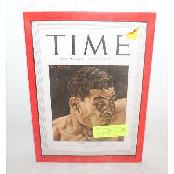 1941 TIME MAGAZINE JOE LOUIS