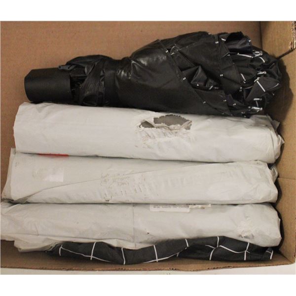 LOT OF 4 SMALL LIGHTWEIGHT UMBRELLAS BLACK