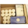 Image 1 : CANDLES- NEW- BOX LOT ASSORTED