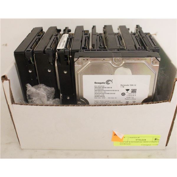 LOT OF 8 INTERNAL HDD COMPUTER STORAGE