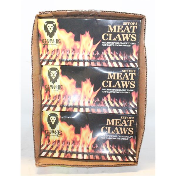 6PK GRILL STYLE MEAT CLAWS MEAT SHREDDER FOR BBQ