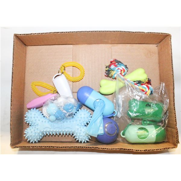 FLAT OF ASSORTED DOG ITEMS