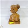 Image 1 : CARVED WOOD LADY BUST