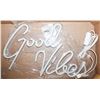 Image 1 : PINK LED NEON SIGN GOOD VIBES WALL LIGHT NEW