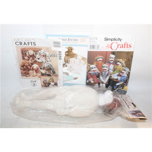 DOG ANIMAL DOLL AND DOG & MONKEY