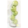 Image 1 : CYLINDER VASE 12’’X4.5’’ + 5 DECORATIVE APPLES
