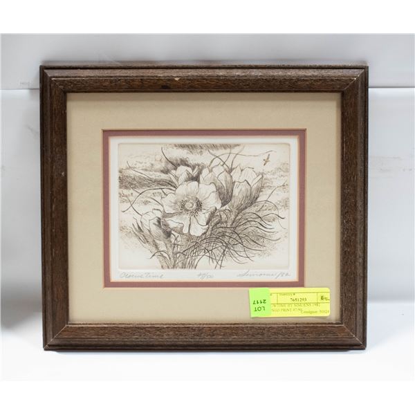 CROWTIME BY SIMOENS 1982 SIGNED PRINT 47/50