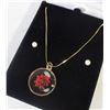 Image 1 : DRY FLOWERED NECKLACE & EARRING SET