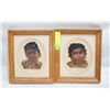Image 1 : 2 VINTAGE TRIPTYCH NEEDLEPOINT ART: NATIVE AMERICA