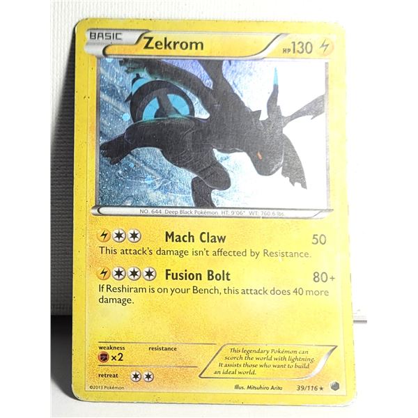 17) ZEKROM 39/116 HOLO POKEMON