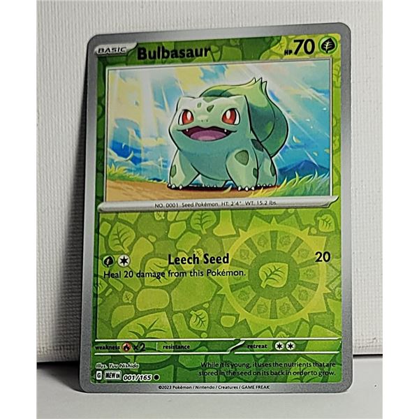 16) BULBASAUR 001/165 REVERSE HOLO
