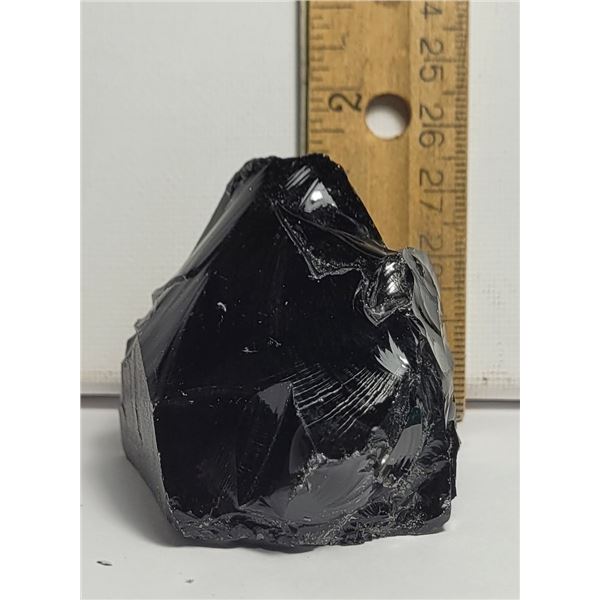 1) NATURAL 119.1 GRAM BLACK OBSIDIAN