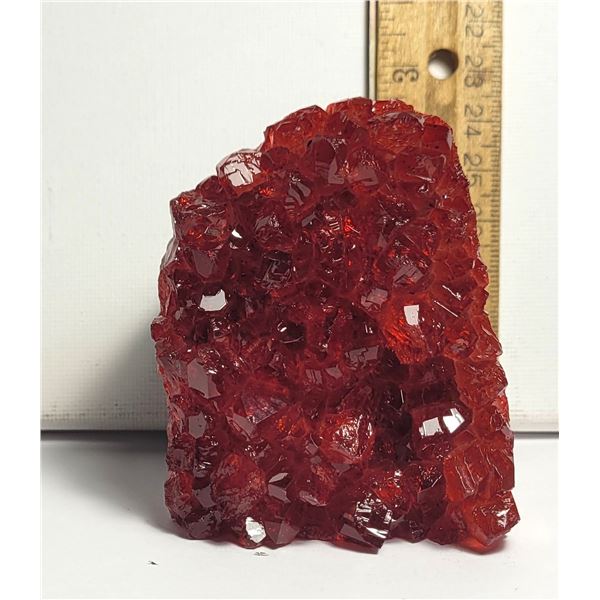 5) RED CRYSTAL MINERAL SPECIMEN,
