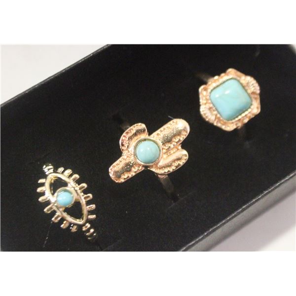 NEW 3PCS/SET RING SET SZ8
