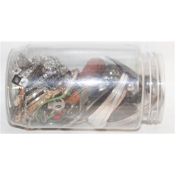 ESTATE JAR OF JEWELRY & ACCESORIES-ESTATE