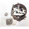 Image 1 : ANTIQUE & VINTAGE BUTTONS IN OLD COPPER CAULDRON
