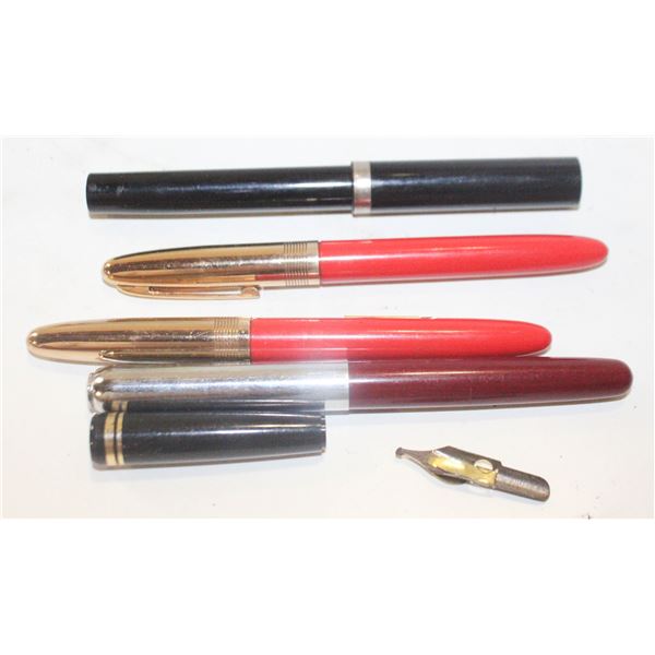 ESTATE VINTAGE CALLIGRAPHY MIX PENS TOGETHER