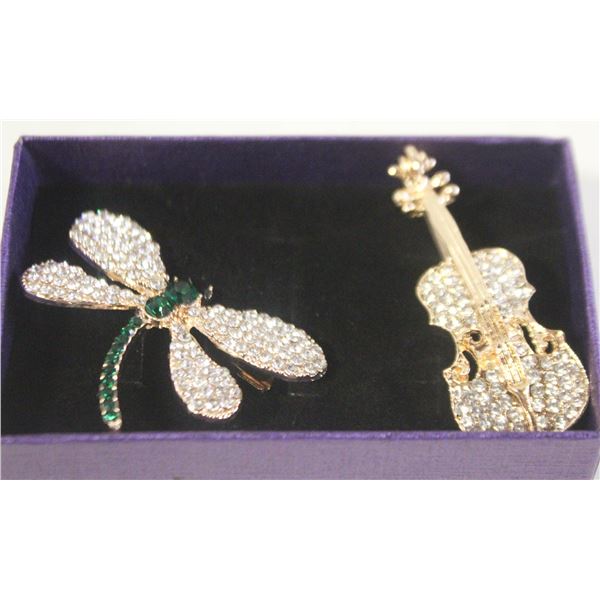 NEW 2PCS BROOCH SET