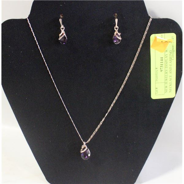 NEW JEWELRY DISPLAY W/ NECKLACE AND EARRING