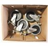 Image 1 : SET OF 4 SWIVEL CASTORS