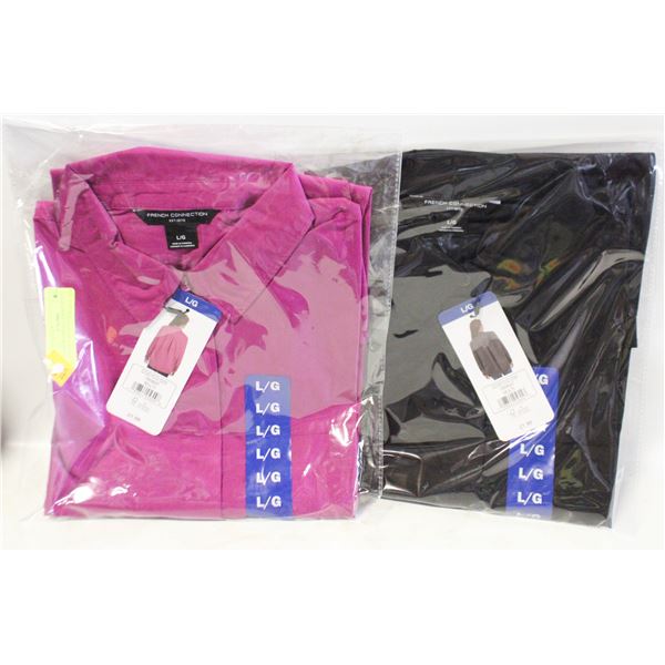 2 PACK WOMENS FASHION LONG SLEEVE COLOR PURPLE