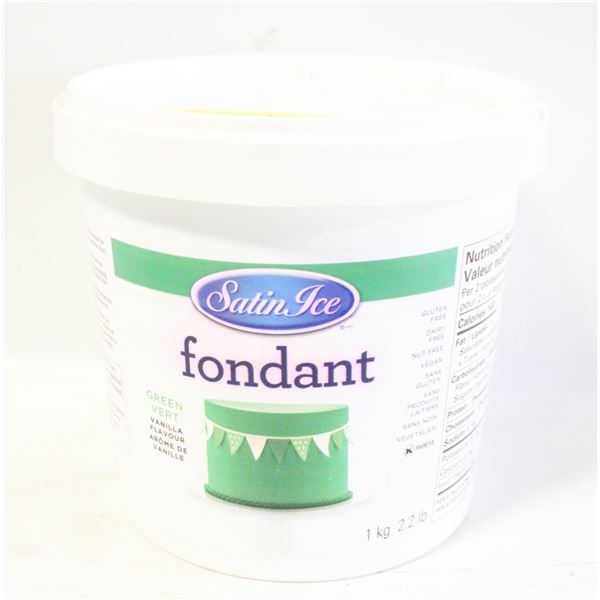 SATIN ICE FONDANT FOR CAKE DECORATION GREEN NEW