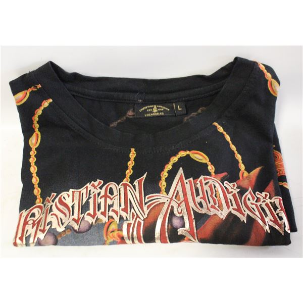 CHRISTIAN AUDIGIER GRAPHIC T-SHIRT Y2K