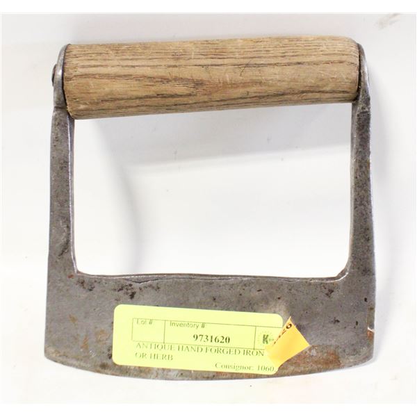 ANTIQUE HAND FORGED IRON FOOD OR HERB