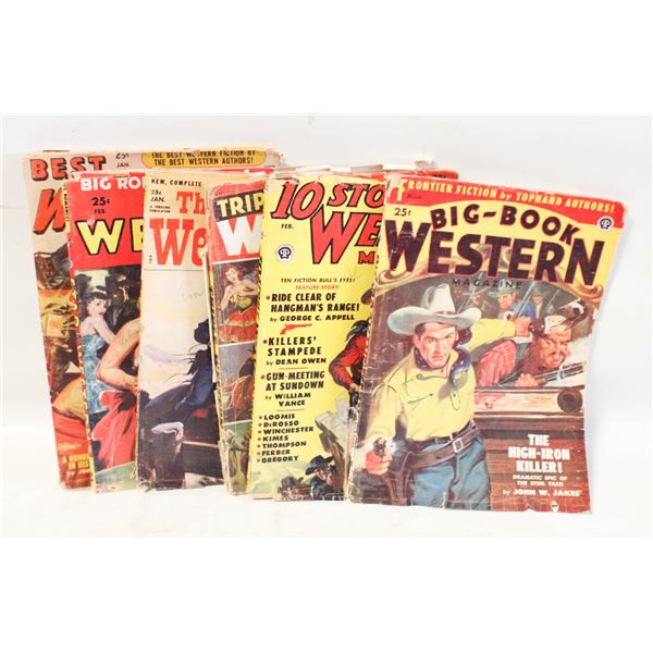 1950'S WESTERN BIG BOOK GRAPHIC COMICS TOGETHER