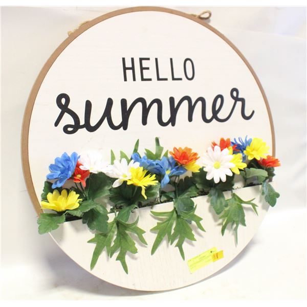 HELLO SUMMER/MY HAPPY PLACE SIGN 20"