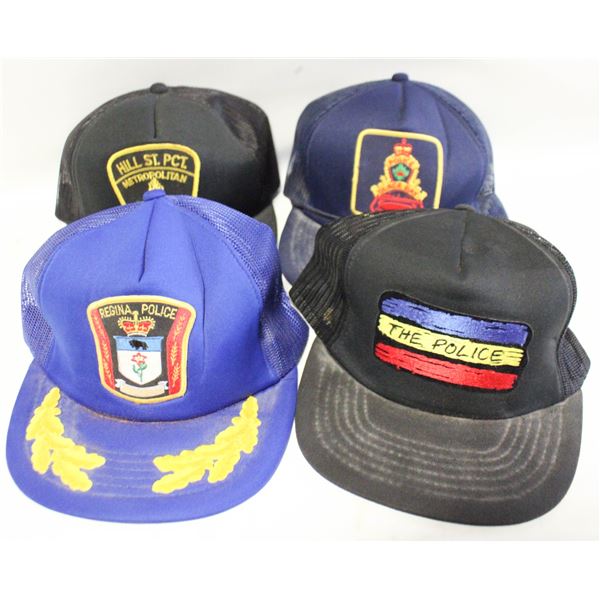 LOT OF 4 VINTAGE COLLECTOR HATS-ESTATE