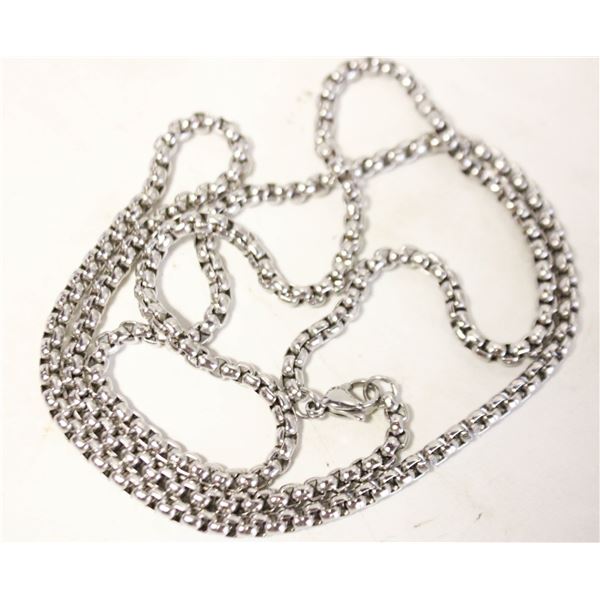 SILVER-TONE 26" NECKLACE IN GIFT POUCH