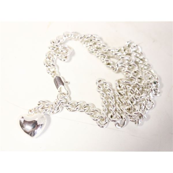 SILVER-TONE 16" NECKLACE WITH CHROME