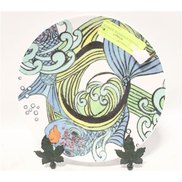 VINTAGE KOI FISH SALAD PLATE