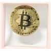 Image 1 : NEW NOVELTY BITCOIN GOLD TONE ETCHING