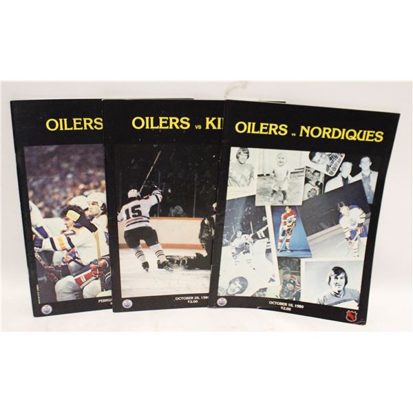 3X 1980 OILERS PROGRAM’S