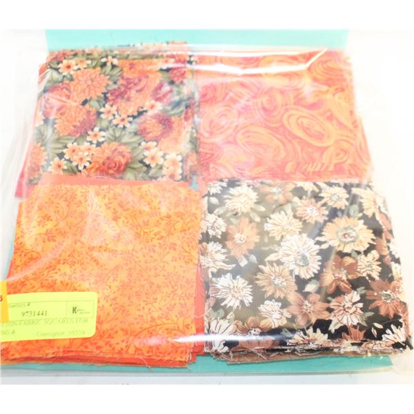 200 COTTON-FABRIC SQUARES FOR QUILTING &