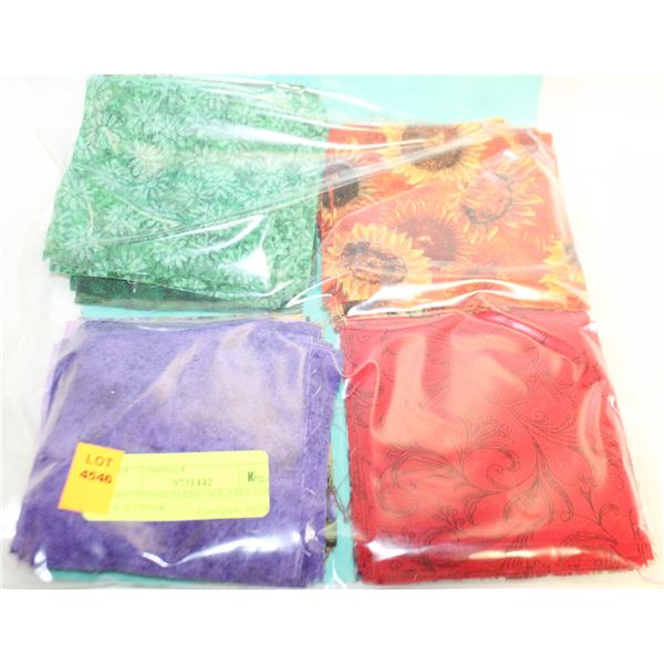 200 COTTON-FABRIC SQUARES FOR QUILTING &