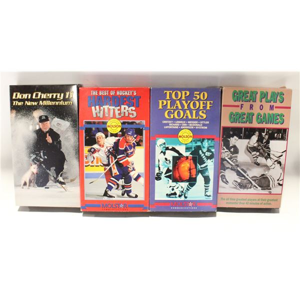 VINTAGE HOCKEY HISTORY VHS TAPES- BOX LOT