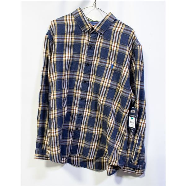 NEW WITH TAG, US POLO BLUE-PLAID SHIRT