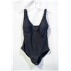 Image 1 : NEW ROOTS WOMENS 1 PIECE SWIMSUIT BLACK SIZE 12