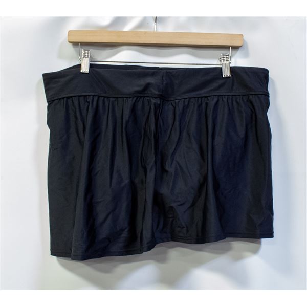NEW CHRISTINA WOMENS SWIM SKORT BLACK SIZE XXL