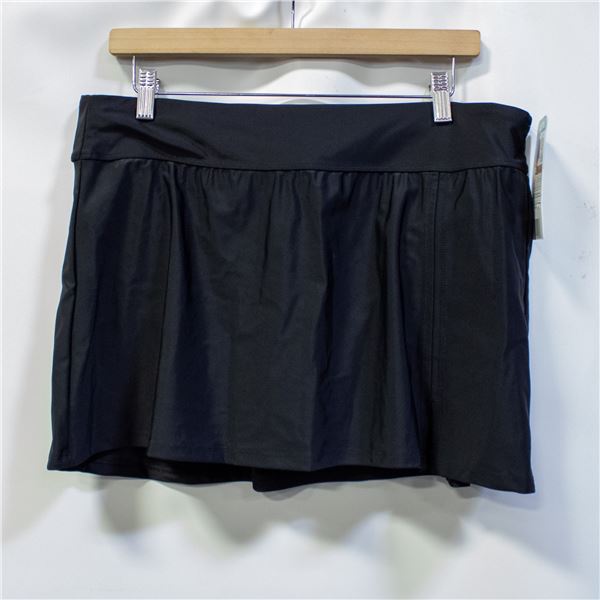 NEW CHRISTINA WOMENS SWIM SKORT BLACK SIZE XL