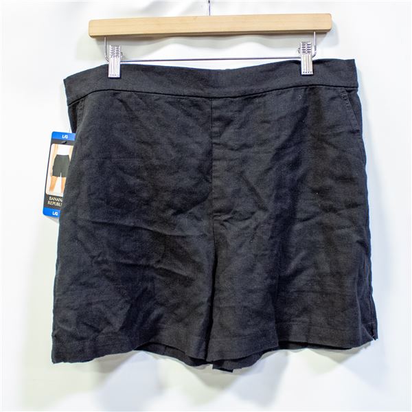 NEW BANANA REPUBLIC WOMENS SHORTS BLACK SIZE LARGE