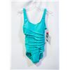 Image 1 : NEW ROOTS WOMENS 1 PIECE SWIMSUIT CYAN SIZE 8